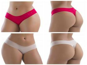 Kit 30 Calcinhas Fio Dental Sem Costura Corte A Laser Micro Não Marca