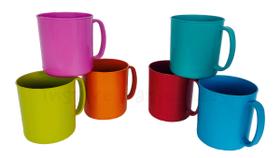 kIT 30 Caneca Plástica 430ml Escola Infantil Colorida