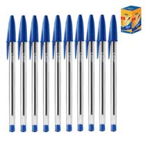 Kit 30 Canetas Bic Azul 1.0mm Escolar Volta ás Aulas