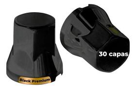 Kit 30 capa de porca black premium sextavada 32 e 33mm