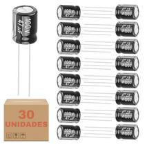 Kit 30 Capacitor 47x100 47uf 100 Volts Eletrolítico Pacote Kit 30 Capacitor 47x100 47uf 100 Volts Eletrolítico Pacote
