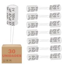 Kit 30 Capacitor 47x100 Bipolar 47Uf 100V Para Driver Som