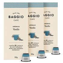Kit 30 Cápsulas para Nespresso Baggio Aroma Vanilla - Cápsulas de Café Premium Compatíveis com Nespresso
