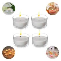 Kit 30 Castiçal De Vidro 20ml Decoração Pote Porta Velas