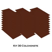 Kit 30 Colchonete Slim 95x59cm Solteiro Para Ginástica Academia Escola Suede Terracota - Ahazzo Móveis