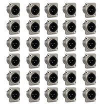 Kit 30 Conectores Plug Wireconex XLR WC1033 Macho 3 Polos
