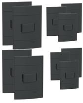 Kit 30 conjunto de interruptores simples cor grafite 10a 250v schneider