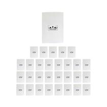 Kit 30 Conjuntos 1 Tomada Branco 2P+T 10A Ilumi I9 Kit 30 Conjuntos 1 Tomada Branco 2P+T 10A Ilumi I9