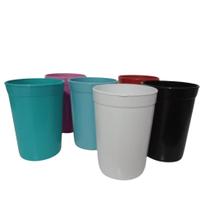 Kit 30 copos plásticos coloridos 250 ml sem tampa - tf
