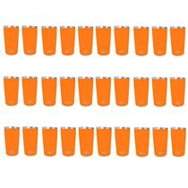 Kit 30 Copos Térmicos Aço Inox 420ML Laranja p/ Água Cerveja Café - Quente e Frio Unica