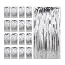 Kit 30 Cortina Fitas Metalizadas Prata Decoração Kit 30 Cortina Fitas Metalizadas Prata Decoração