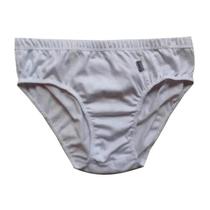 Kit 30 Cueca Slip Todas Branca Elástico Embutido 100% Algodão