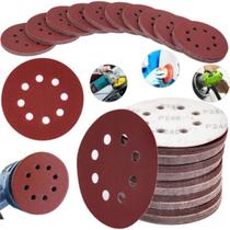 Kit 30 Disco Lixa 8 Furos 5 Pol Lixadeira Roto Orbital 125mm Kit 30 Disco Lixa 8 Furos 5 Pol Lixadeira Roto Orbital 125mm