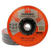 Kit 30 Discos de Corte Inox Samurai 1.6 180x22mm 7 Polegadas Kit 30 Discos de Corte Inox Samurai 1.6 180x22mm 7 Polegadas