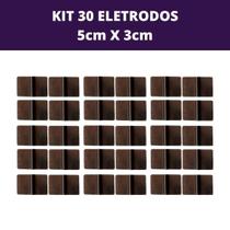 Kit 30 Eletrodo de Silicone Condutivo 5cm x 3cm
