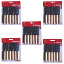 Kit 30 Espátulas P/Manteiga Geleia Patê Em Inox Cabo Madeira