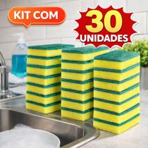 Kit 30 Esponja De Lavar Louça Bucha Para Pia Dupla Face Kit 30 Esponja De Lavar Louça Bucha Para Pia Dupla Face