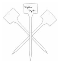 Kit 30 Etiquetas Placa Identificação Plantas Orquídeas 28cm Marcadores Para Jardins Jardinagem Resistentes Ao Clima