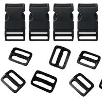 Kit 30 Fechos Engate Rápido 15mm Com 30 Reguladores Plástico