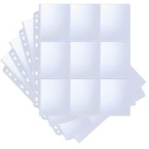 Kit 30 Folhas Card Plástica Fichário 9 Bolsos Cartas Magic Pokémon