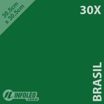Kit 30 Folhas Color Plus 30,5X30,5Cm 180G Brasil Verde Band