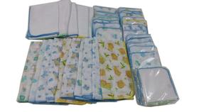 Kit 30 Fraldas De Boca e 15 Fralda de pano para menino