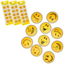 Kit 30 Imãs Emojis 2cm magnético animado geladeira lousa quadro mural alta fixação escolas empresa