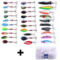 Kit 30 isca Artificial Spinner Bait Metal Garateia Vibração