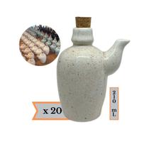 Kit 30 Jarra Porta Shoyu Sushi Creme Mesclado com Rolha Kit 30 Jarra Porta Shoyu Sushi Creme Mesclado com Rolha