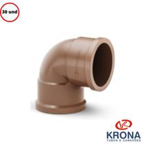 Kit 30 Joelho Cotovelo 90 Soldável 3/4" Marrom 25mm Krona