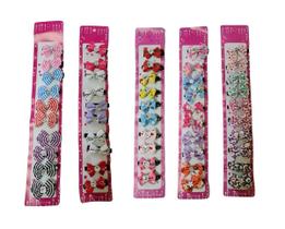 Kit 30 Laços Pequenos Infantil Presilha Estampas Sortidas