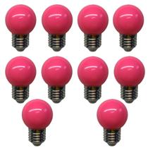 Kit 30 Lâmpada Led Bolinha 3w E27 Colorida Decorativa Abajur Varal Festa Luz Amarela Azul Rosa Verde Vermelho 127v 220v