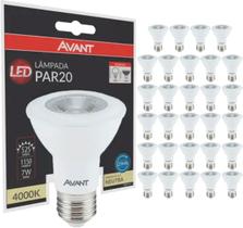 Kit 30 Lâmpada Led Par20 7w Bivolt E27 Neutra 4000K - Avant