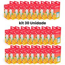 Kit 30 Lâmpadas Led Bulbo 9w 6500k Luz Branca Frio 110v 220v Branco frio