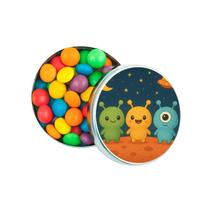 Kit 30 Latinhas Lembrancinhas Alienígenas Fofos Cor: Prateado