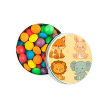 Kit 30 Latinhas Lembrancinhas Animais Fofinhos Baby Cor: Prateado
