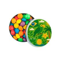 Kit 30 Latinhas Lembrancinhas Brasil Verde Amarelo Cor: Prateado