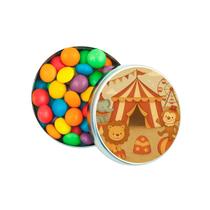 Kit 30 Latinhas Lembrancinhas Circo Vintage Cor: Prateado Kit 30 Latinhas Lembrancinhas Circo Vintage Cor: Prateado