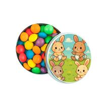 Kit 30 Latinhas Lembrancinhas Coelhinhos Baby Cor: Prateado