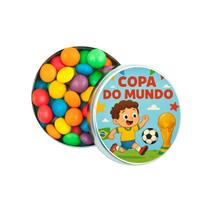 Kit 30 Latinhas Lembrancinhas Copa do Mundo Cor: Prateado