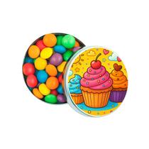 Kit 30 Latinhas Lembrancinhas Cupcakes Cor: Prateado Kit 30 Latinhas Lembrancinhas Cupcakes Cor: Prateado