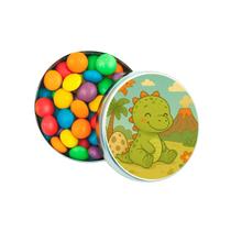Kit 30 Latinhas Lembrancinhas Dinossauro Baby Cor: Prateado