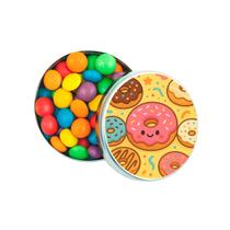 Kit 30 Latinhas Lembrancinhas Donuts Cor: Prateado
