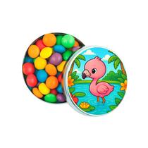 Kit 30 Latinhas Lembrancinhas Flamingo Baby Cor: Prateado
