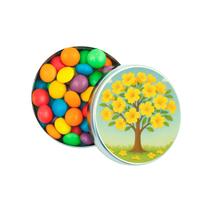 Kit 30 Latinhas Lembrancinhas Flor de Ipê Amarela Cor: Prateado