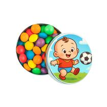 Kit 30 Latinhas Lembrancinhas Futebol Baby Cor: Prateado Kit 30 Latinhas Lembrancinhas Futebol Baby Cor: Prateado