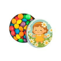 Kit 30 Latinhas Lembrancinhas Jardim das Margaridas Cor: Prateado