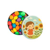 Kit 30 Latinhas Lembrancinhas Jardim dos Girassóis Cor: Prateado