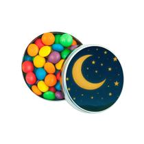 Kit 30 Latinhas Lembrancinhas Lua e Estrelas Cor: Prateado