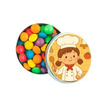 Kit 30 Latinhas Lembrancinhas Mini Chefe Menina Cor: Prateado